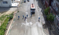 Yıldırım: Vişne Caddesi’nde Covid-19 temizliği