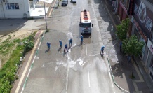Yıldırım: Vişne Caddesi’nde Covid-19 temizliği